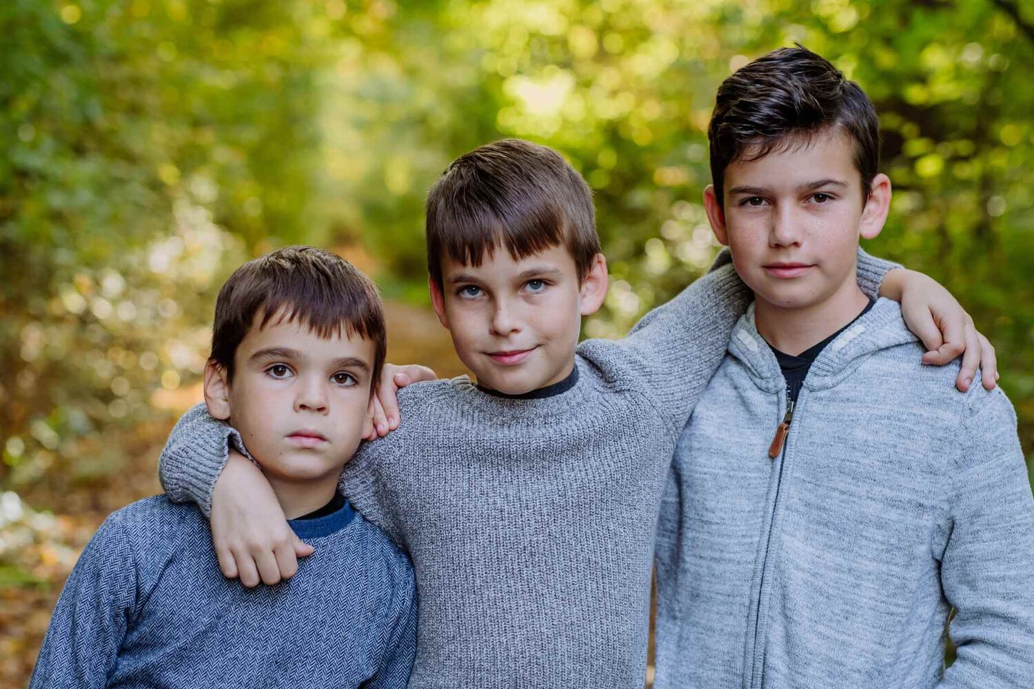 Three brothers in blue