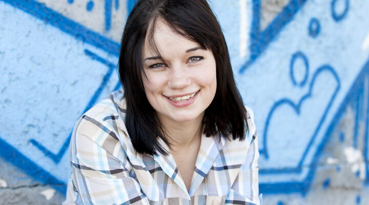 Teen girl smiling 1
